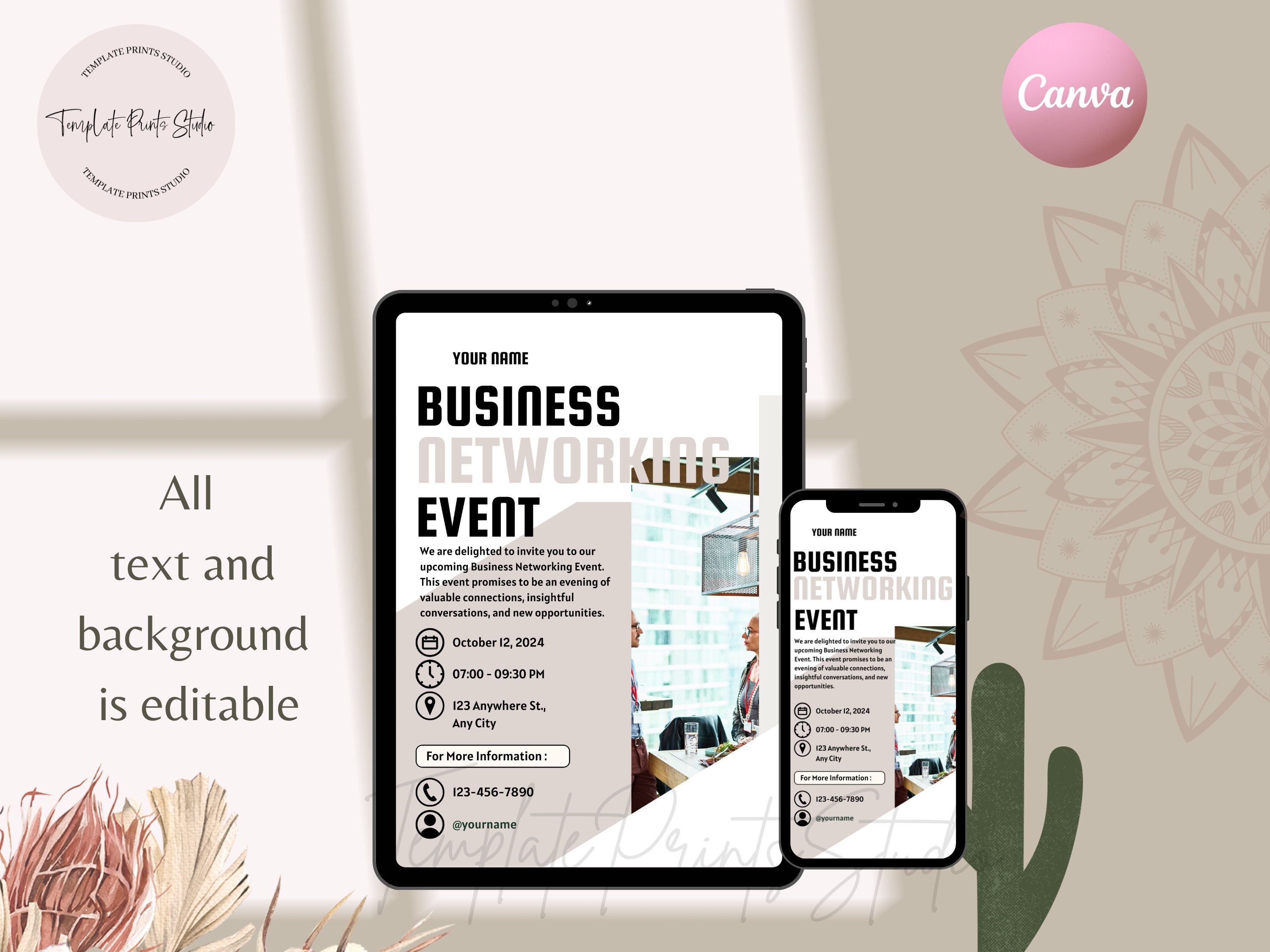 Business Networking Invite, Business Invitation Template, Special Event ...