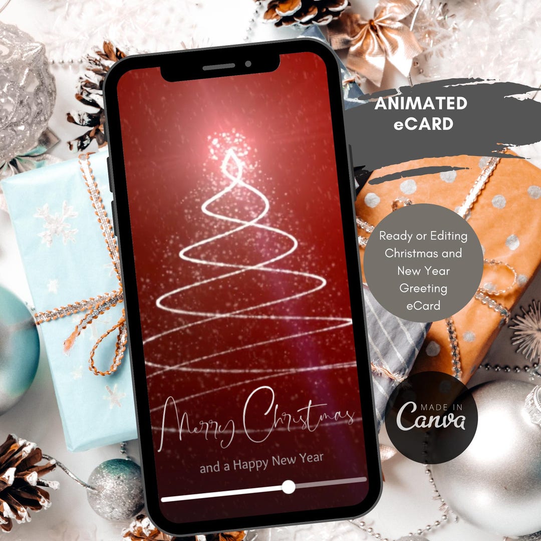 Digital Animated Christmas Ecard, Video Christmas Card, Animated ...