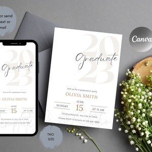 Graduation Invitation 2023 Class of 2023, Graduation dinner party invitation, Graduate party invitation, Graduate invite