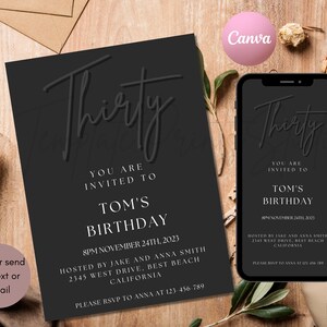 Birthday Let’s Party E-Invite, Electronic Invitation Template, Any Event Text Message Invitation, Digital Invite, Mobile Phone Evite