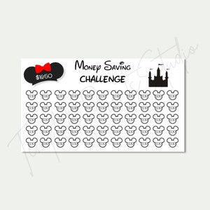 Savings Challenge Printable Vacation Tracker, Money Savings Tracker, Budgeting Printable, Cartoon Challange, Money Saving,Budgeting, Instant