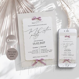 Milestone Party Invitation Template, Special Event Invitation, Digital You're Invited, IG Story Invite Template, Text Invitation Canva