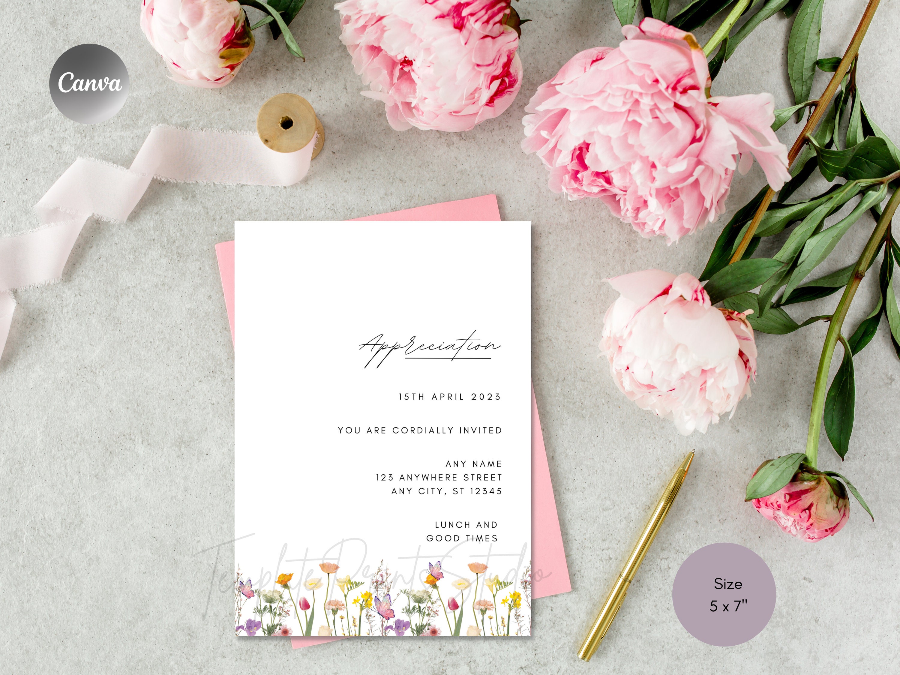 Let's Lunch Party Invitation Printable Ladies Birthday Luncheon Invite ...
