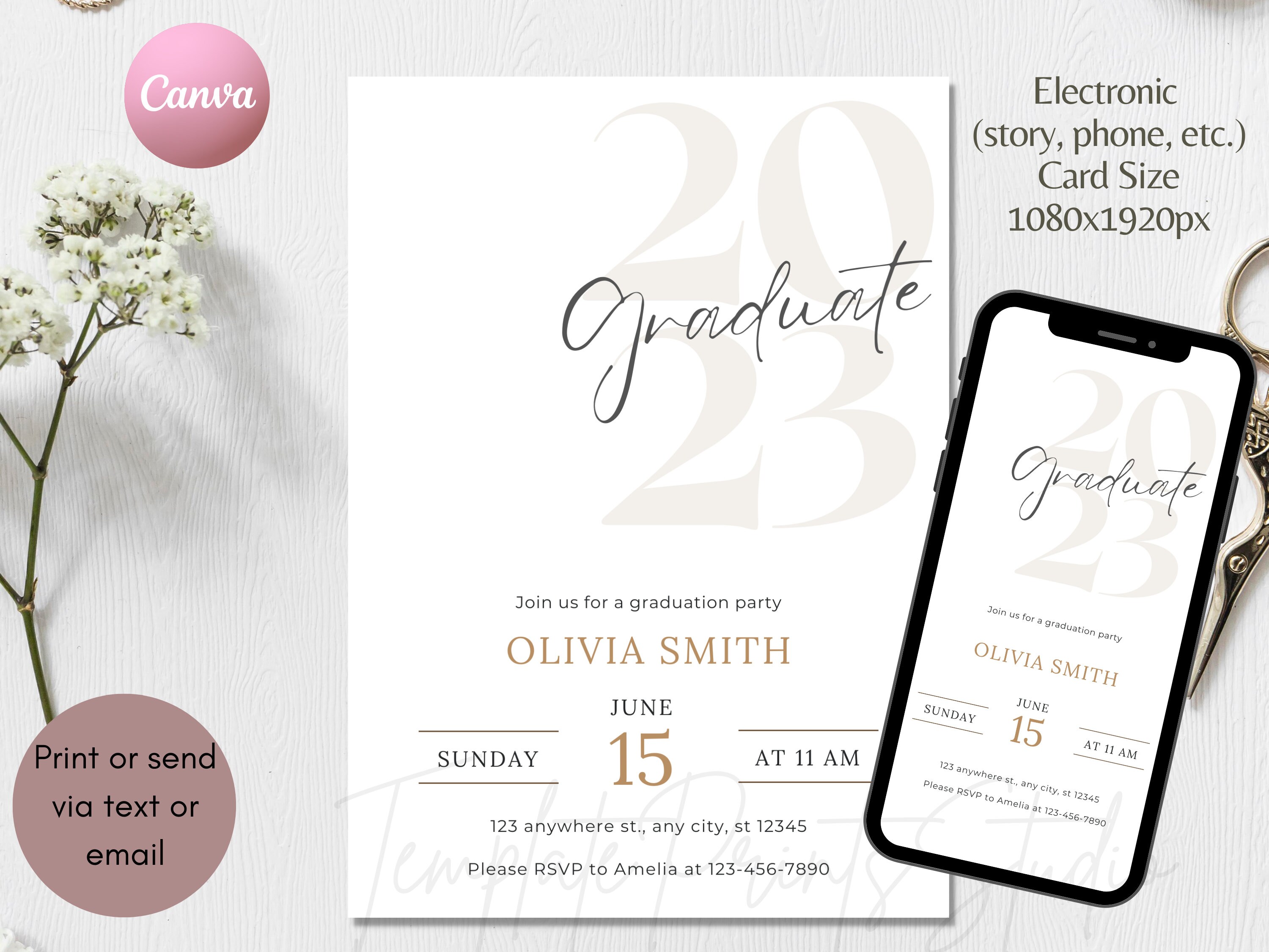 Graduation Invitation 2023 Class of 2023 Graduation Dinner Etsy