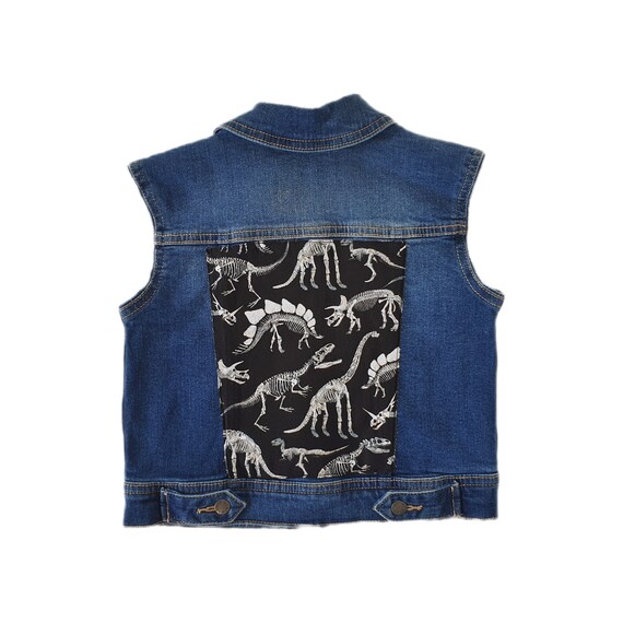 Size 3 Kids Dinosaur Denim Vest Kids 
