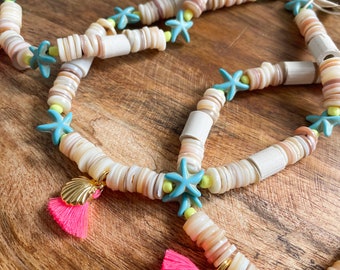 EM Ceramic Necklace for Dogs/ Anti-Tick Necklace/ Tick Protection/ Anti-Tick Band/ Boho/ Summer/ Starfish/ EM Ceramic Collar