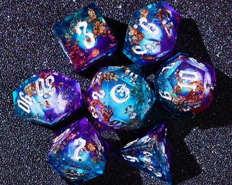 Magic Galaxy Liquid Core Dnd Dice Set for Role Playing Games, Full Dungeons and Dragons Dice Set Dnd, Liquid Core D And D Dice Set for Gifts