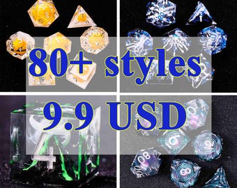 Mystery DnD Resin Dice Set for magic the gathering, Blind box dnd gifts, Galaxy Dungeons and Dragons Dice Set for Gifts, Mystery Dice Set