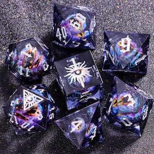 Mystery Liquid Core DnD Dice Set for Role Playing Games, Assorted Full Dungeons and Dragons Dice Set for Dnd Gift, Dragon Eye DnD Dice -K96Y image 20