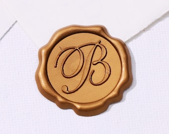 Custom Wedding Self-Adhesive Wax Seal Stickers, Handmade Initials Wax Seals Kit, Customized Self-Adhesive Wax Seals Stamp Set