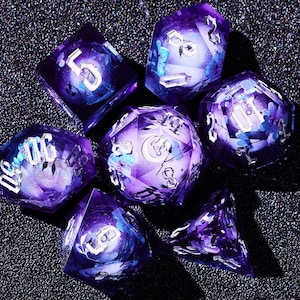 Magic Galaxy Liquid Core Dnd Dice Set for Role Playing Games, Full Dungeons and Dragons Dice Set Dnd, Liquid Core D And D Dice Set for Gifts