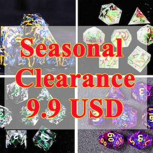 Mystery DnD Resin Dice Set for magic the gathering, Blind box dnd gifts, Galaxy Dungeons and Dragons Dice Set for Gifts, Mystery Dice Set