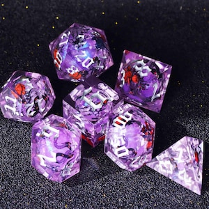 Donkerblauwe Liquid Core D&D-dobbelstenenset voor D&D-cadeaus, Amerikaanse vlag Dungeons and Dragons-dobbelstenenset voor D&D-cadeaus, Liquid Core D20 D en D-dobbelstenenset