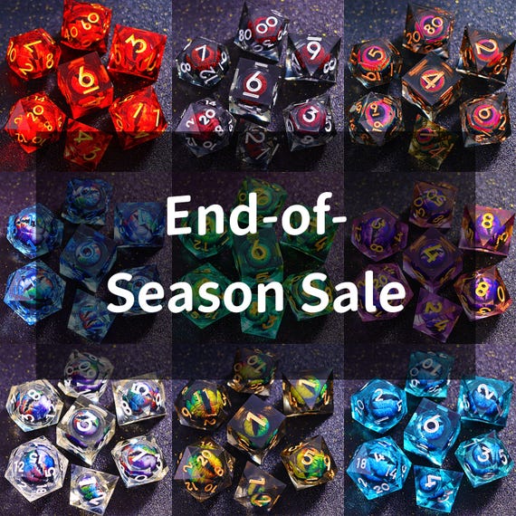 Mystery Liquid Core DnD Dice Set for Role Playing Games, Assorted Full Dungeons and Dragons Dice Set for Dnd Gift, Dragon Eye DnD Dice Set