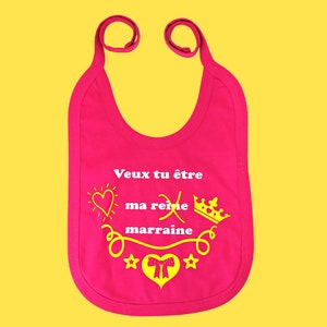 Bavoir Petit roi de marraine - Le Monde de Bibou - Cadeaux personnalisés
