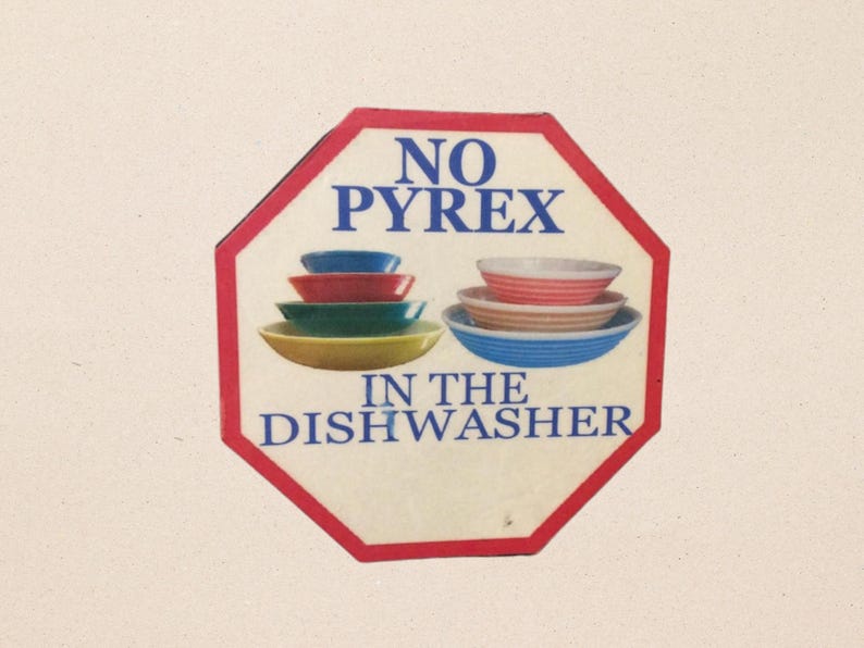 Pyrex Magnet Vintage Decor Gooseberry Butterprint Spring Blossom Crazy ...