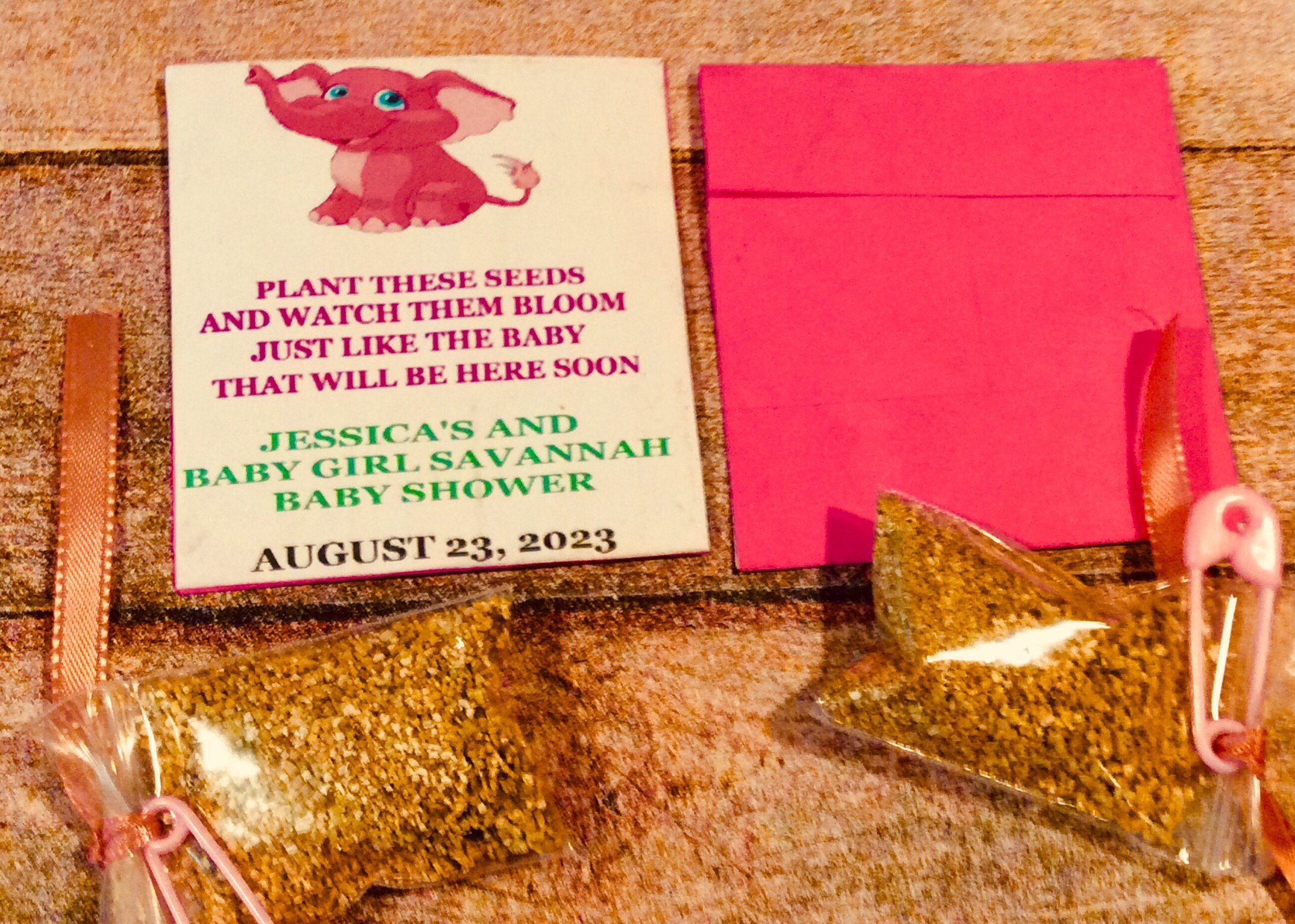 Baby Shower Favors Bulk Baby in Bloom Succulent Seeds, Seed Packets