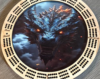 Tablero de cribbage hecho a medida con cualquier forma o imagen.