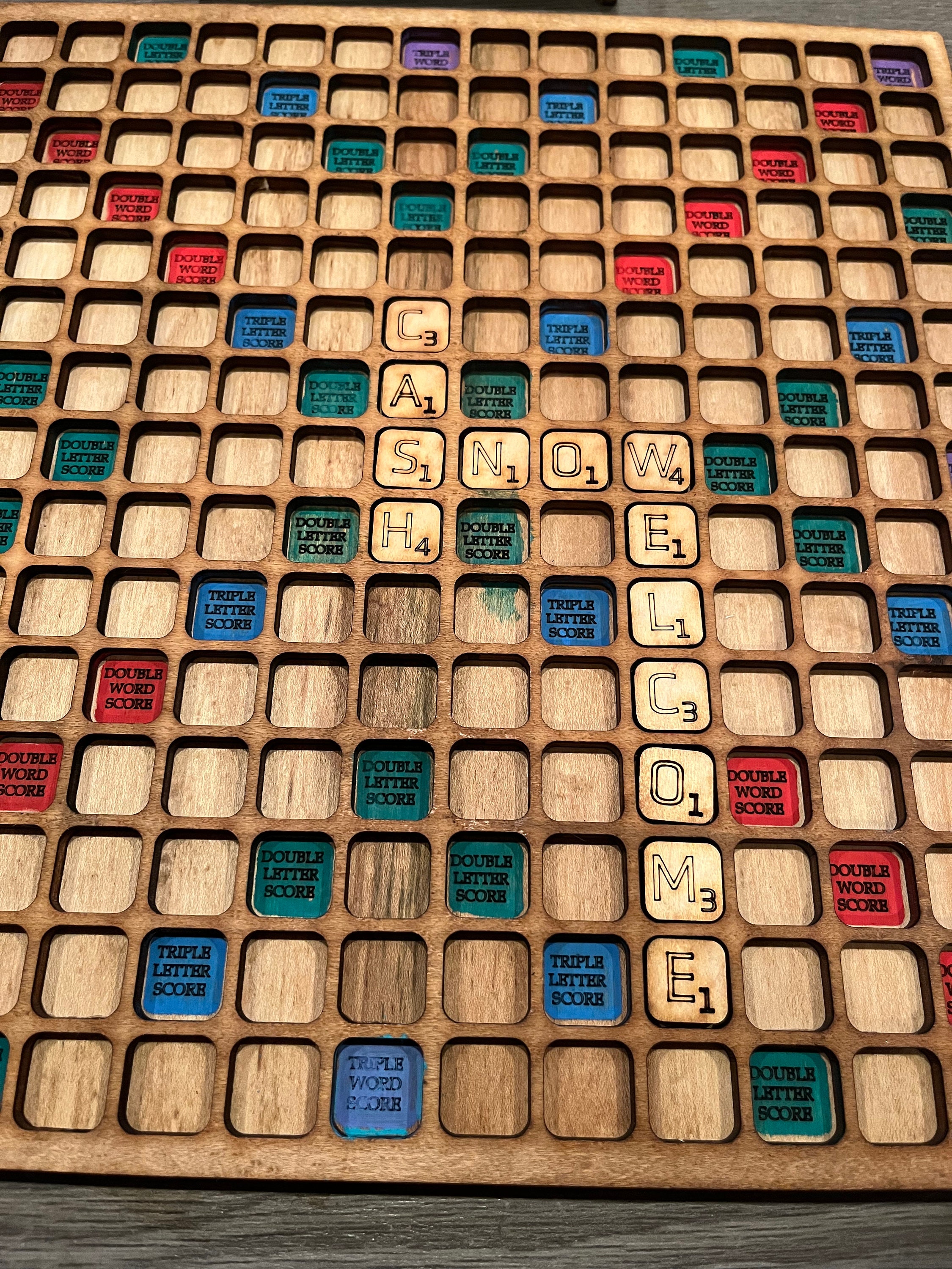 Custom Scrabble Game Set With Personalized Case Etsy