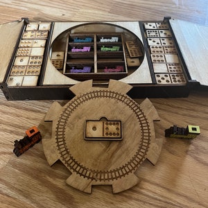 Mexican Train Dominoes with case.
