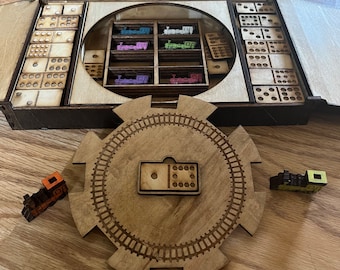 Mexican Train Dominoes with case.