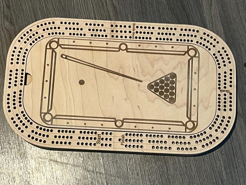 Billiards Cribbage Board - Etsy
