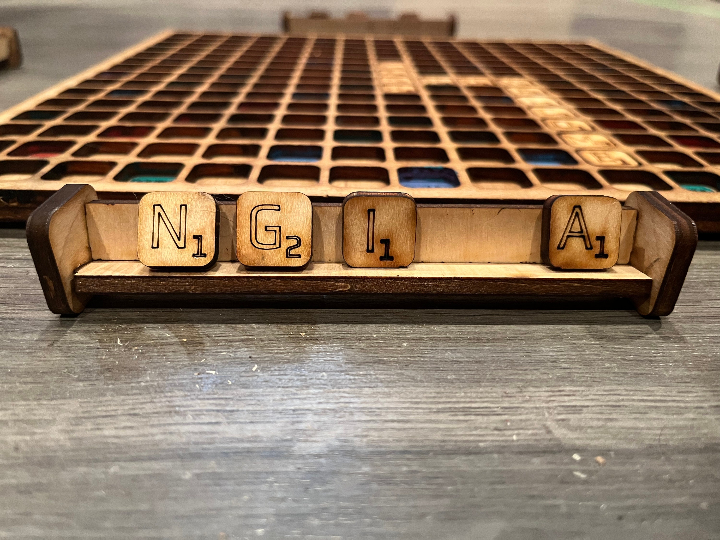 Custom Scrabble Game Set With Personalized Case Etsy