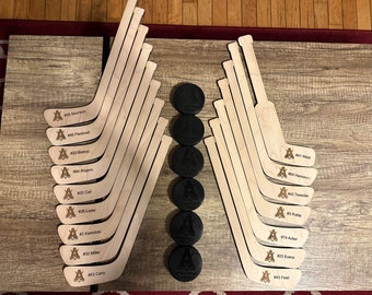 Mini hockey sticks