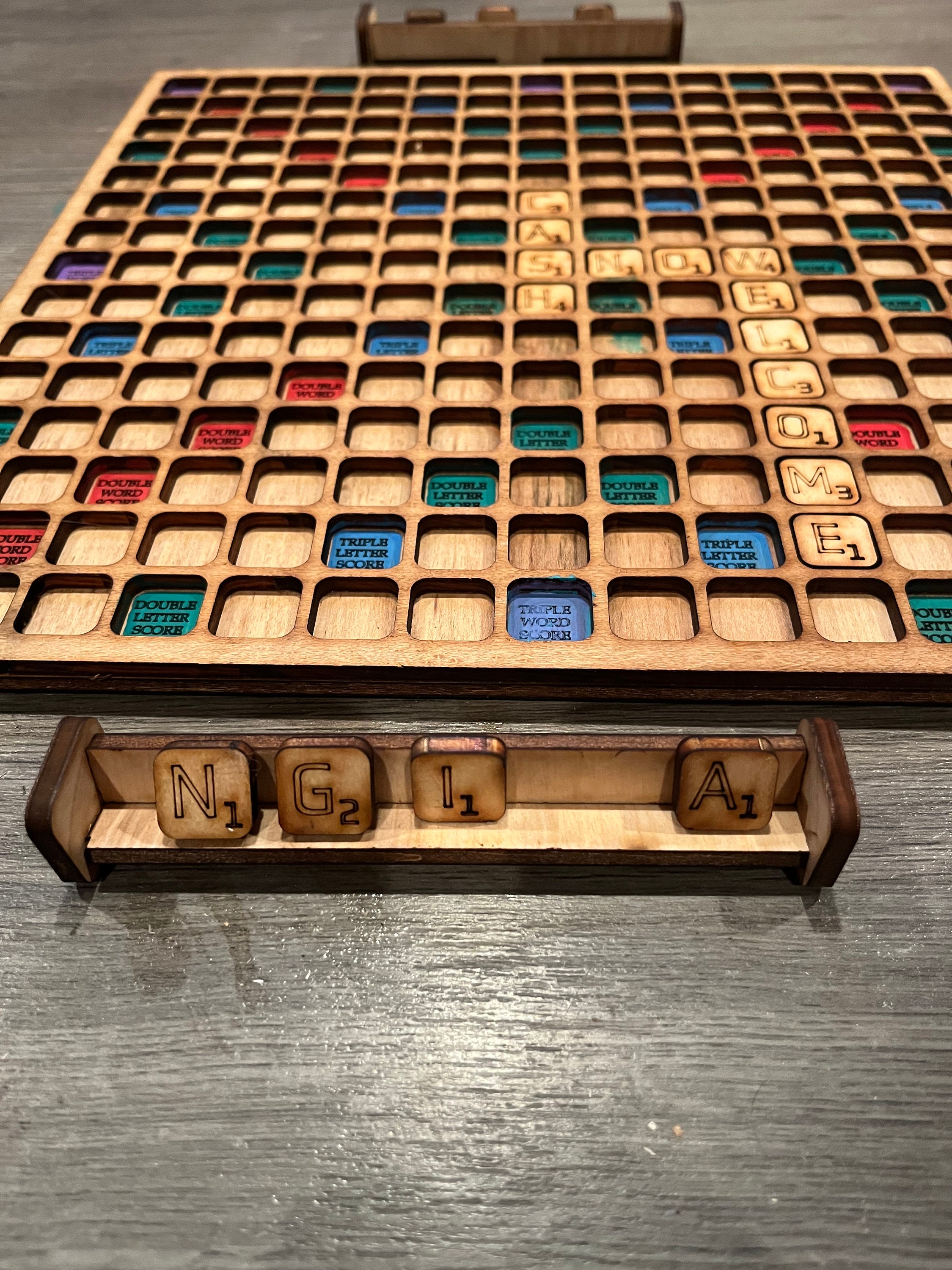 Custom Scrabble Game Set With Personalized Case Etsy Canada