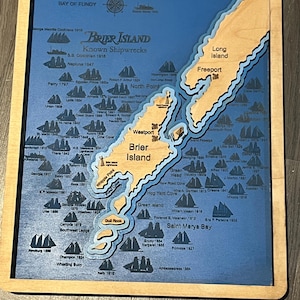 Carte des épaves de l'île Brier, Nouvelle-Écosse
