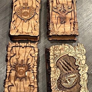 Dice holder/ game piece storage books