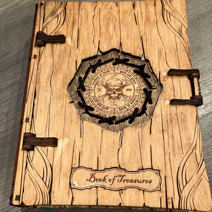 Pirate themed game piece storage book