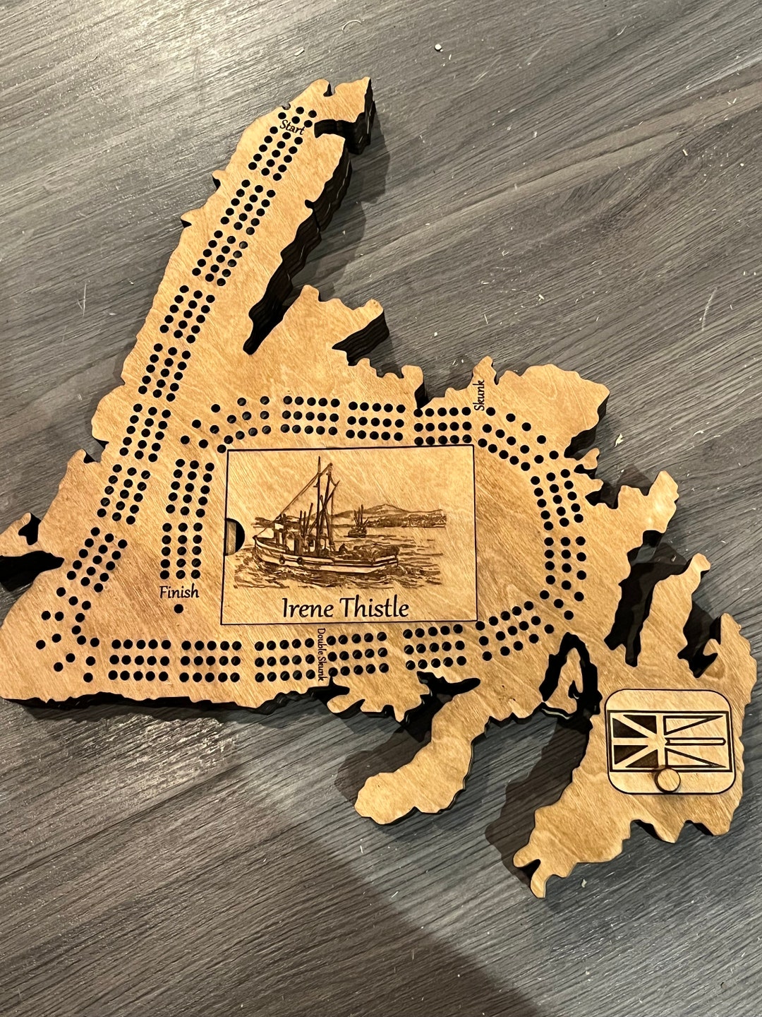 Cribbage Board Custom Made Canadian Province/territory Shape Etsy