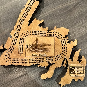 Cribbage board Custom made Canadian province/territory shape