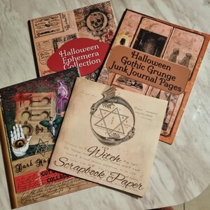Pagan Gothic Scrapbook Paper Junk Journal Ephemera Collage Pieces