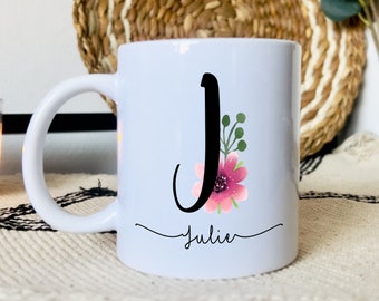 Personalized Mug with Initial and First Name for Valentine's Day Gift - Couple Gift - Lover Mugs