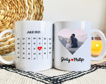 Personalized Mug with Initial and First Name for Valentine's Day Gift - Couple Gift - Lover Mugs