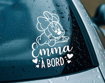 Personalized "Baby on Board" Sticker | Cute Car Sticker | Customizable Safety Sticker | New Parents Gift