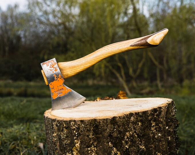 Restored Sandvik Axe Made in Germany Restored in England Handcarved