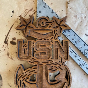 Navy Master Chief E9 Anker, 2-lagig, USN, SVG Ai DXF Png — Glowforge ** Digitale Dateien **