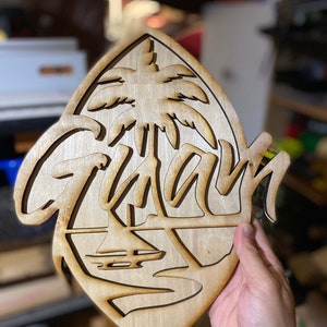 Seal of Guam / Guam’s Seal, 2-layer (Mandala), Svg Ai DXF Png — Glowforge ** Digital Files **