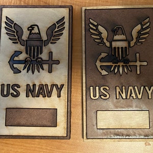 Águila/escudo/placa de la Armada de los Estados Unidos (USN), USN, diseño de 2 capas, Svg Ai DXF Png — Glowforge laser ** Archivos digitales **