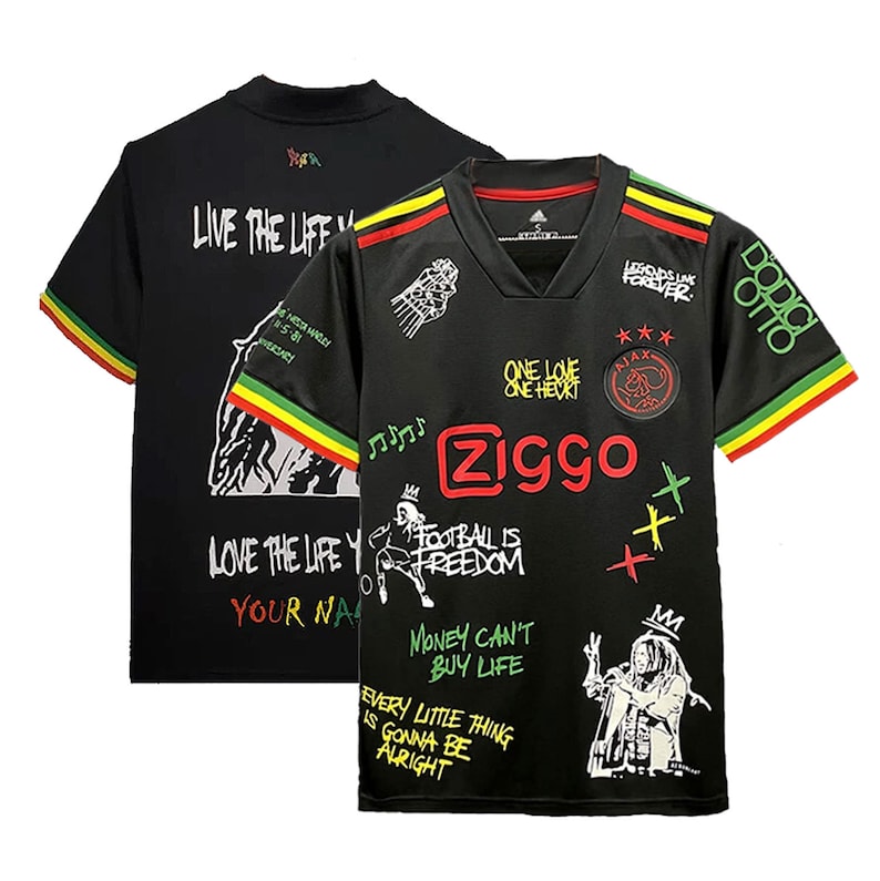 Bob Marley Adults Ajax Football Shirt Jersey Custom Made Retro - Etsy