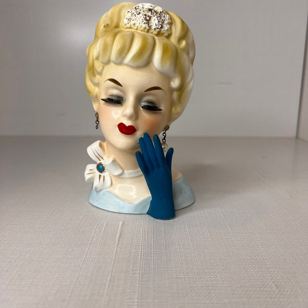 Vintage Enesco Lady Head Vase