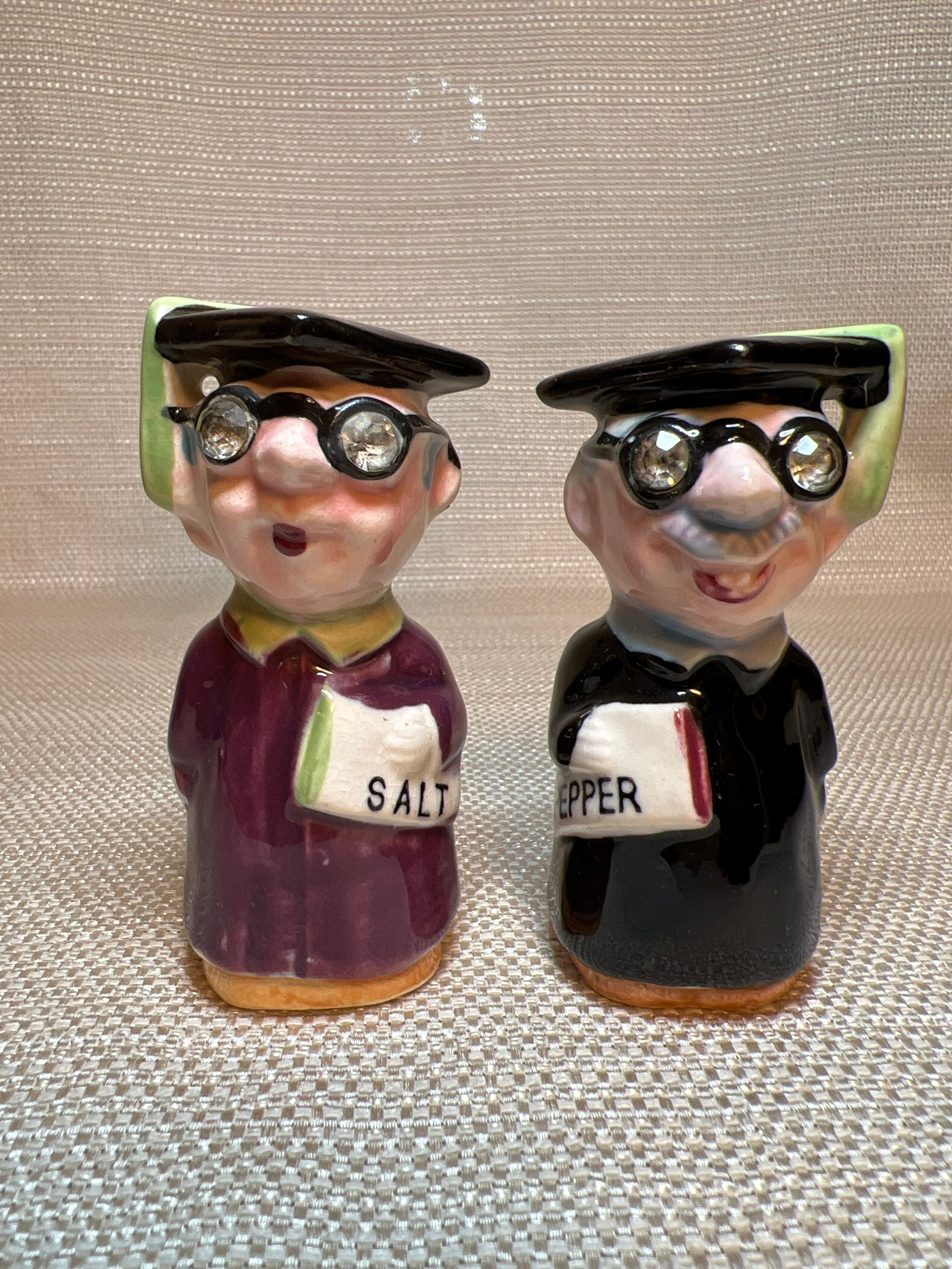 Vintage Norcrest Graduate/professor Salt and Pepper Shakers Etsy