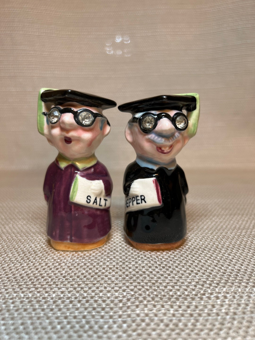 Vintage Norcrest Graduate/professor Salt and Pepper Shakers Etsy