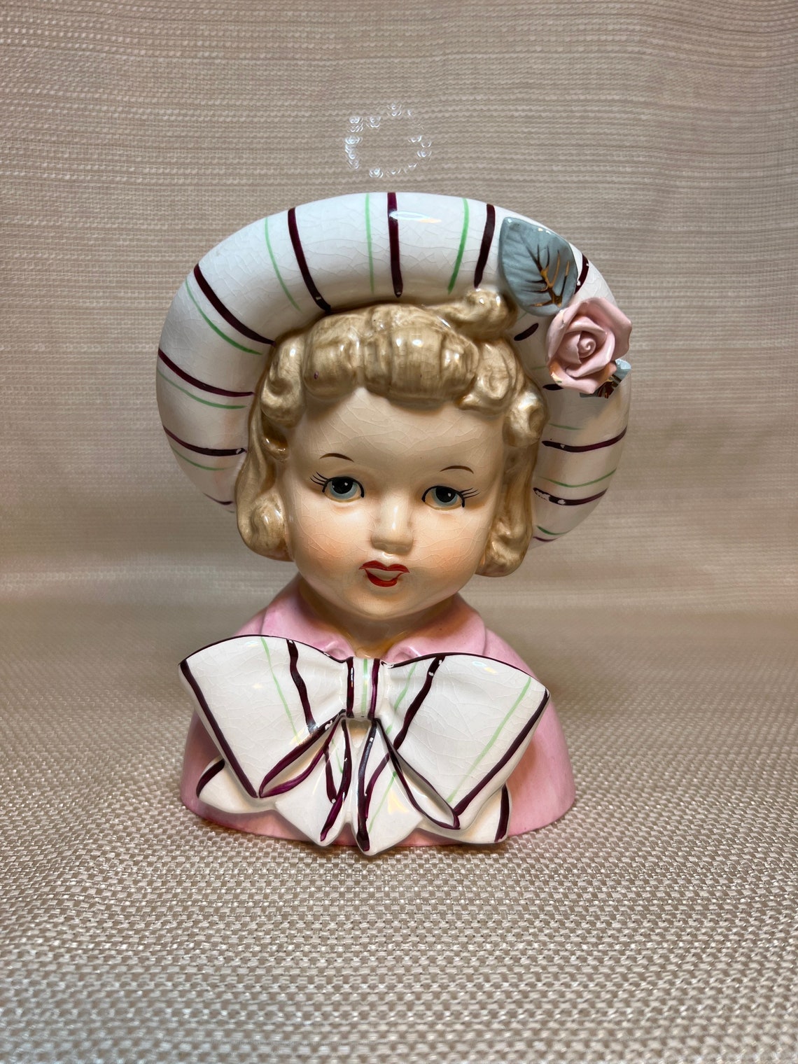 Vintage Napco Young Girl Head Vase 1956 Etsy