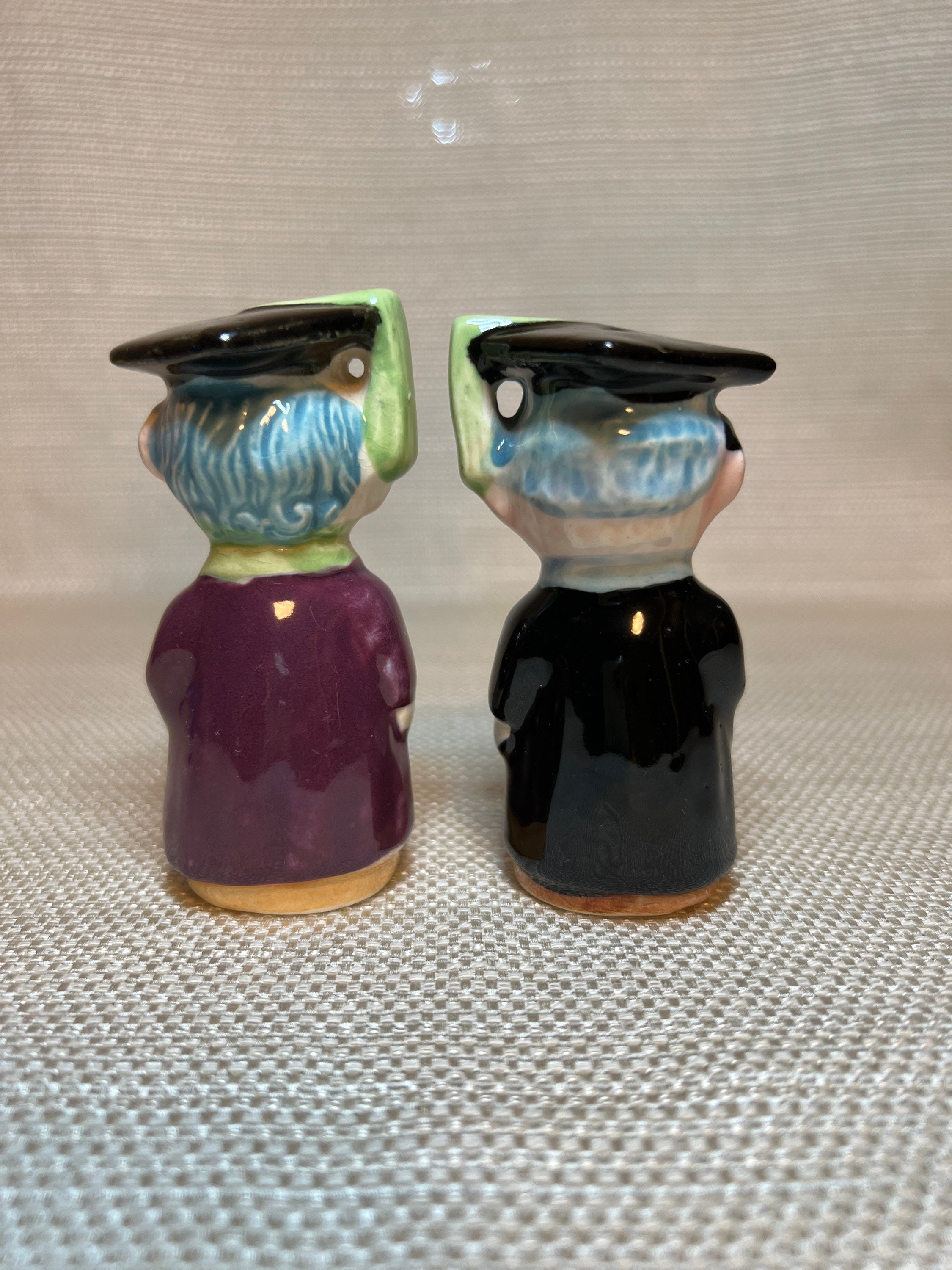 Vintage Norcrest Graduate/professor Salt and Pepper Shakers Etsy