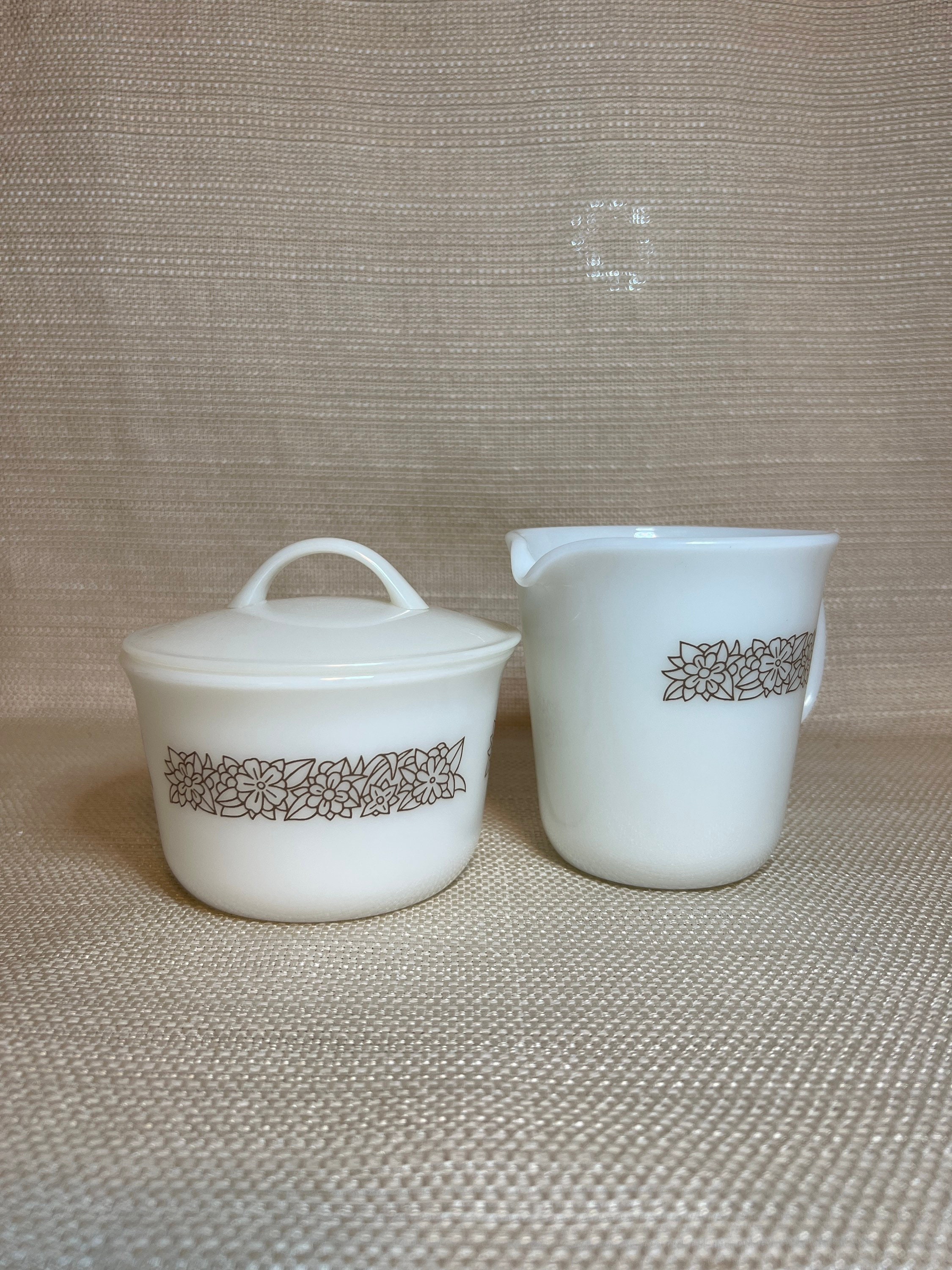 Vintage Corelle Sugar and Creamer Set Woodland Brown New Etsy