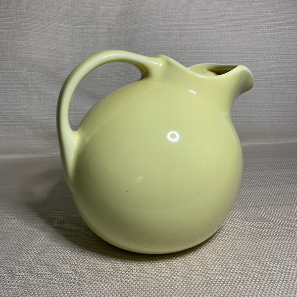 Vintage Hall Yellow Ball Pitcher with Ice Lip.